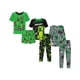 thumbnail image 1 of Conjunto de Pijamas de Algodón para Niños Minecraft de 6 Piezas con Ajuste Ceñido, 1 of 6