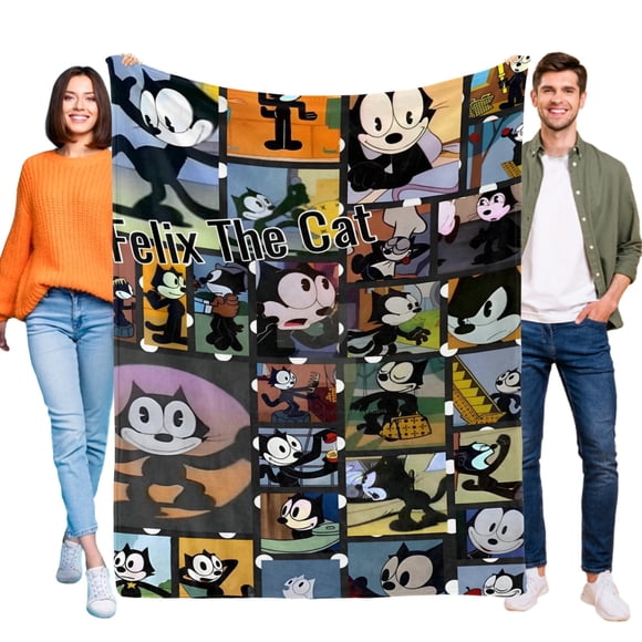 Manta Félix El Gato Franela Multicolor 100x150 cm