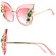 thumbnail image 5 of Gafas de sol Slocyclub Funky con forma de mariposa con diamantes de imitación para mujer, 5 of 6