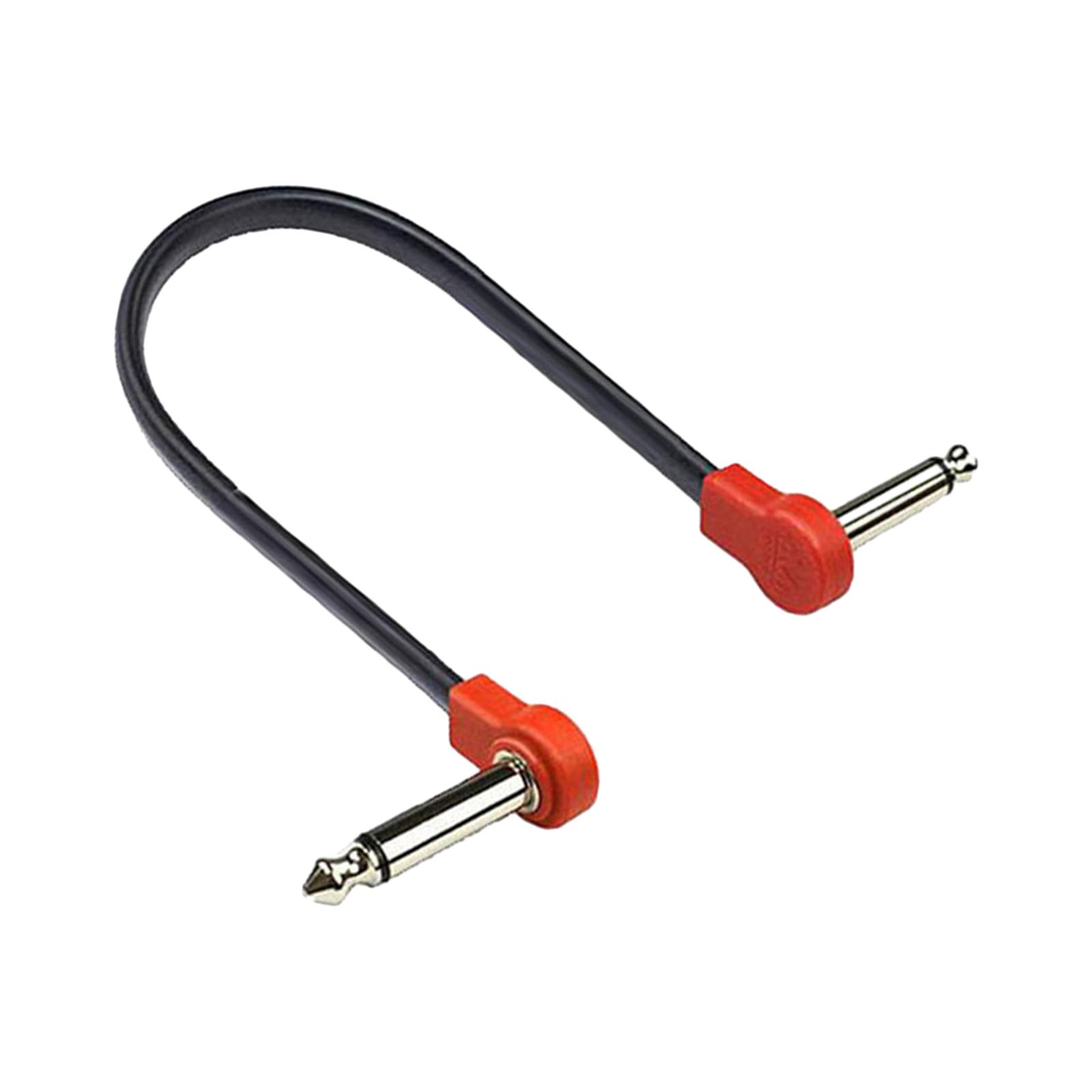 Magideal - Cable De Coión Para Guitarra Eléctrica Cable De Instrumento De Bajo 4 Ts Conector Ts De Ángulo Recto Cables De Coión De Guitarra Cable De 30Cm Rojo