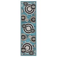 Modalfo - Alfombra Pasillo Kashan King Azul 66 X 430 Cm