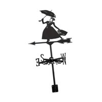 Magideal - Lady Roof Mount Weather Vane Ornament Decoración Del Jardín Decoración Del Viento Medición De La Herramienta Metal Weatherervane Para Invernaderos De