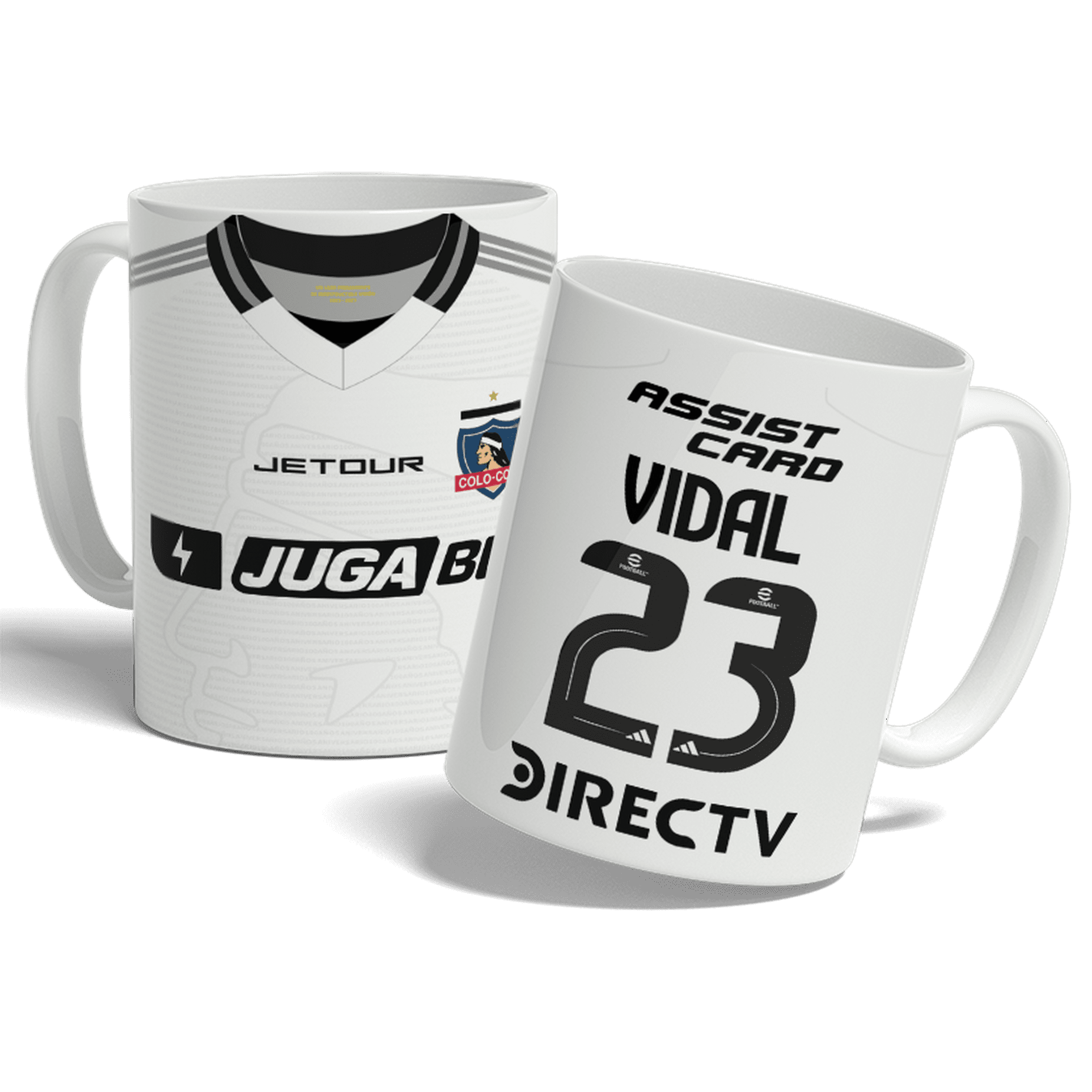 Arumistorechile - Tazon Taza Colección Colocolo 2025 Vidal Blanca