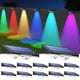 thumbnail image 1 of Luces solares para cercas TECKNET, paquete de 12, RGB y blanco cálido, IP66, 1 of 8