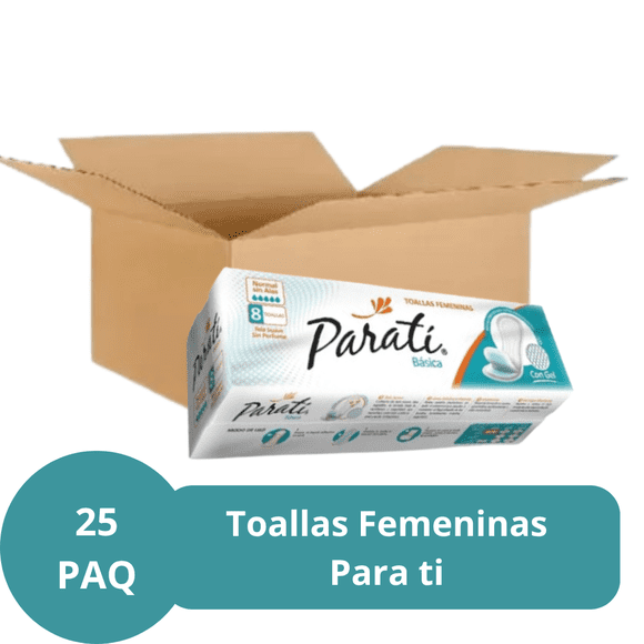 Toallas Femeninas Parati 25paq De 8und C/u