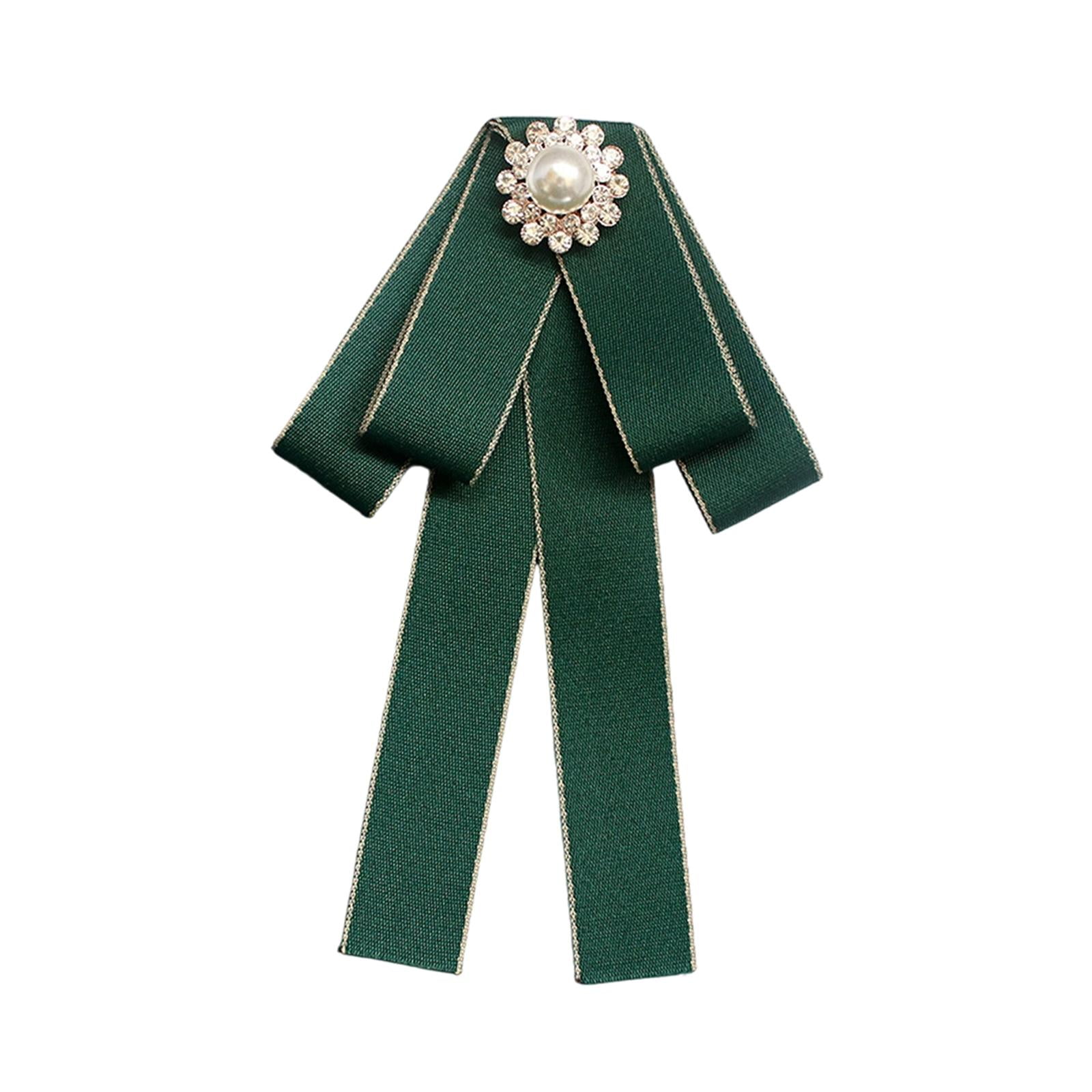 Magideal - Pajarita Para Mujer, Accesorio De Ropa, Regalo Elegante De Moda, Corbata De Cuello Con Alfiler Preatado, Corbata Para Blusa De Estudiante, Uniforme, Verde