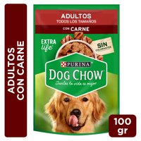 Alimento Húmedo Perro Adulto Sabor Carne Pouch 100 G Dog Chow