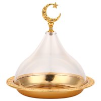 Bothyi - Soporte De Pastel Pequeño Con Cubierta De Cúpula Recipiente De Metal Acrílico Transparente Para Baby Shower