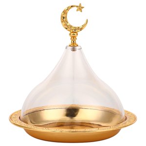 Bothyi - Soporte De Pastel Pequeño Con Cubierta De Cúpula Recipiente De Metal Acrílico Transparente Para Baby Shower