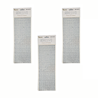 Genérico - Pack 3 Stickers Strass Pegatina Adhesivas Plateado