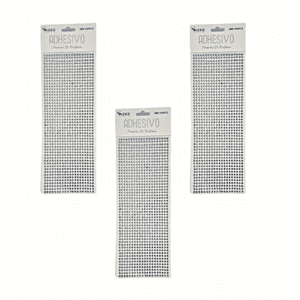 Genérico - Pack 3 Stickers Strass Pegatina Adhesivas Plateado