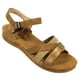 thumbnail image 2 of Sandalias Baja Mujer con Hebilla para Verano 12363 Café, 2 of 5
