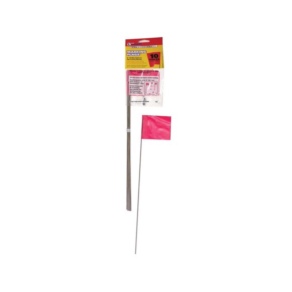 Bandera de marcaje CH Hanson roja 15 cm de polivinilo (paquete de 10)
