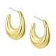 thumbnail image 4 of Pendientes De Aro Para Mujer, Pendientes De Joyería De Decoración Simple Para Fiesta Navideña, Graduación En Forma De U, 2,4x3cm, 4 of 5