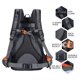 thumbnail image 3 of Mochila de senderismo Diamond Candy 40L impermeable para hombre y mujer, 3 of 6