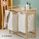 thumbnail image 4 of Cesta Ropa Sucia Bambú Doble Beige, 4 of 8