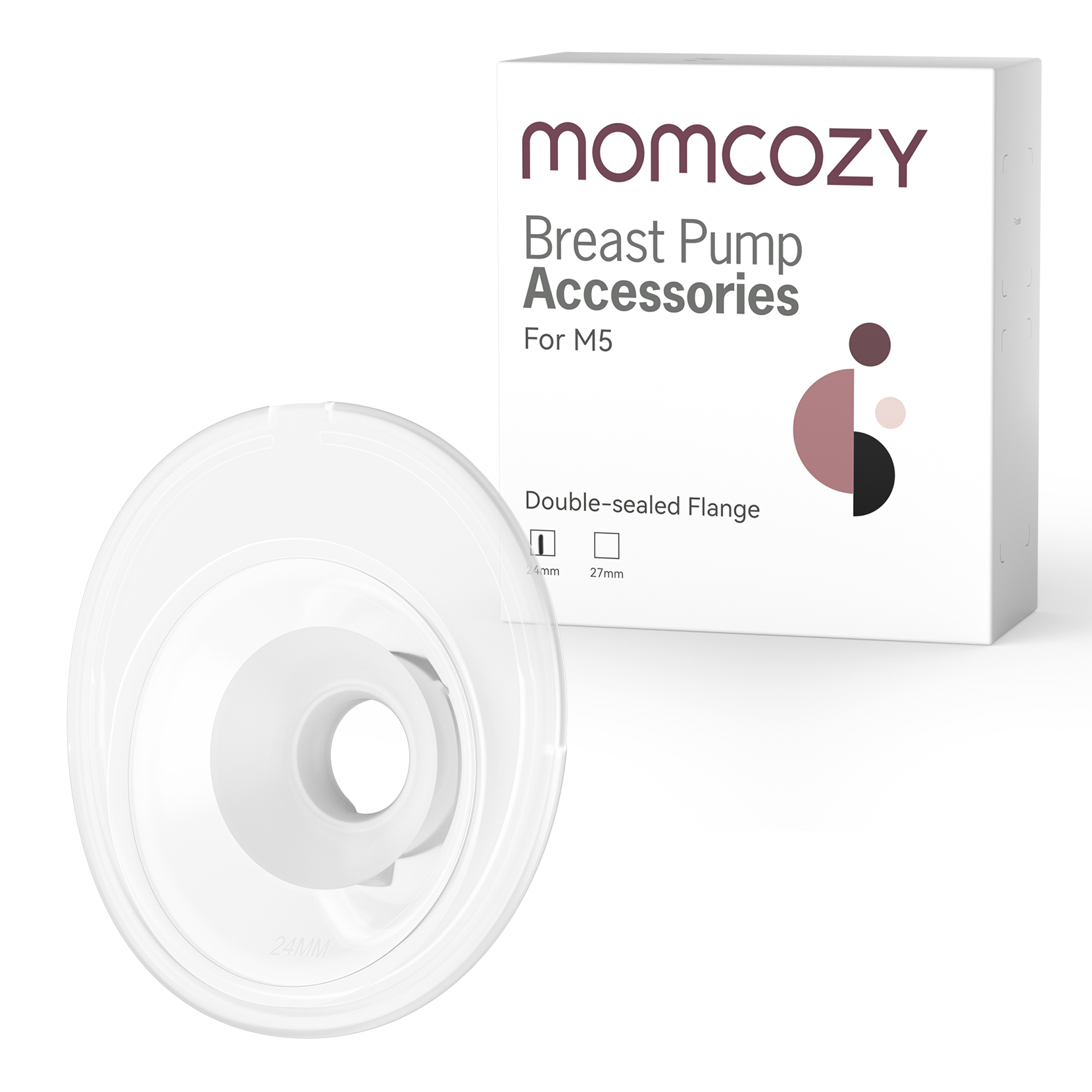 Momcozy Accesorios De Repuesto Para Extractor De Leche M5, Brida De Doble Sellado De 24 Mm (1 Unidad)
