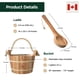 thumbnail image 3 of Juego de cubos y cucharones para sauna Northwood Sauna Canadian Cedar, 3 of 6