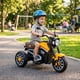 thumbnail image 5 of Moto Eléctrica Para Niños Motocicleta Clásica Luz Y Sonidos Amarilla, 5 of 6