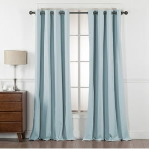 Clems - Pack 2 Cortina Tradicional 100% Blackout Azul Claro