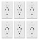 thumbnail image 1 of Enchufe USB TOPGREENER tipo C y tipo A, 15 A, 125 VAC, blanco, paquete de 6, 1 of 7