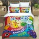 thumbnail image 1 of N-Number-Blocks cartoon print Bedding Sets exquisite supplies set duvet cover bed comfort set bedding set luxury birthday gift, 1 of 5