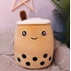 thumbnail image 1 of Almohada de dibujos animados con forma de taza de té con leche y tubos de succión, cojín suave relleno para regalos de cumpleaños para niños., 1 of 6