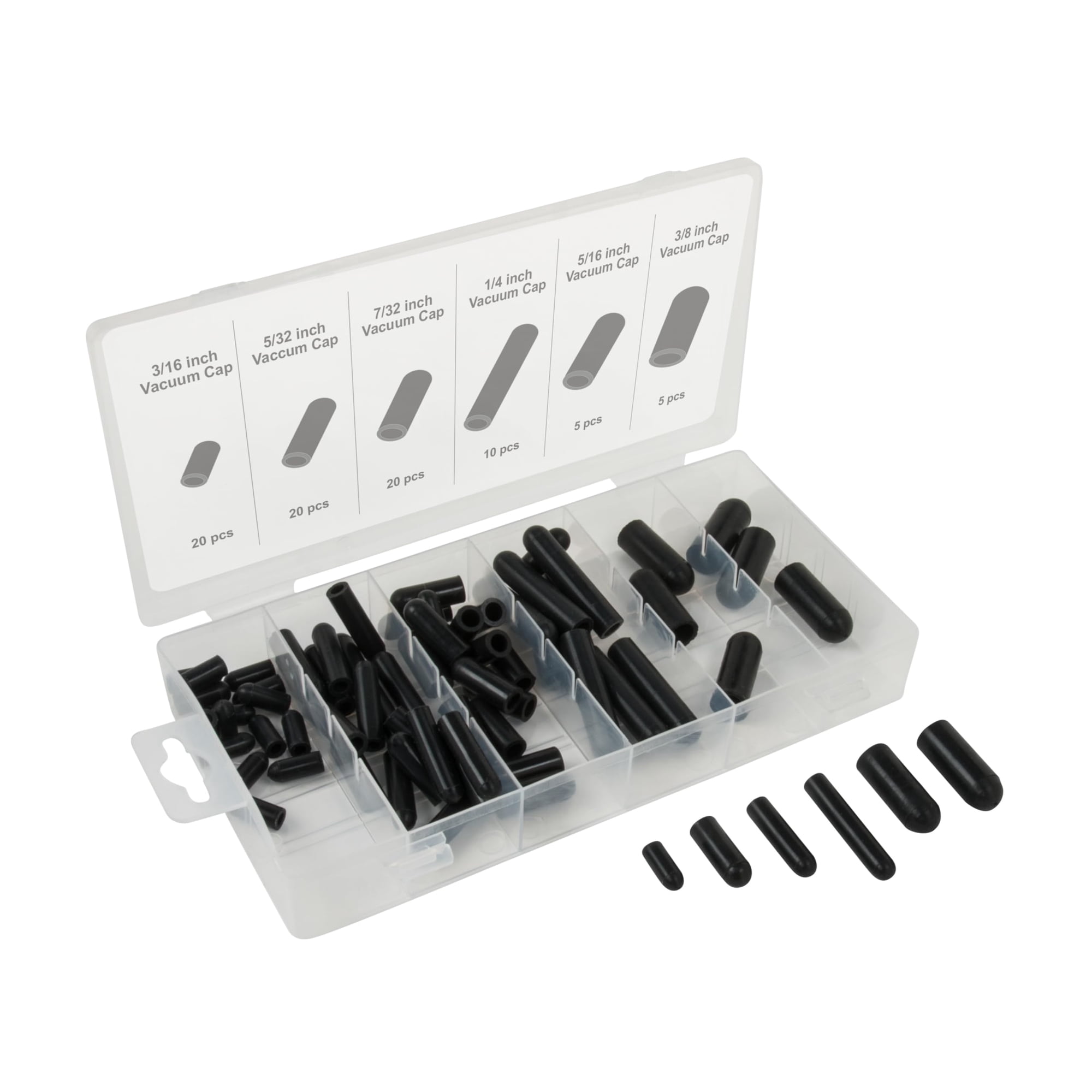 Titan - Surtido De Tapones Para Aspiradora Tekz 45253 De Caucho De Silicona, 80 Piezas