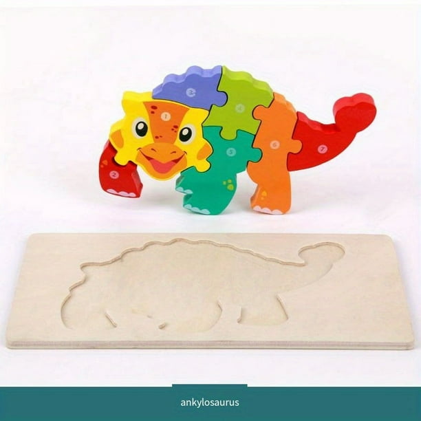 Children's 3d Wooden Three-dimensional Puzzle Building Blocks Baby Puzzle Early Education Intelligence Wooden Dinosaur Toys For Baby Birthday Gift Children's Day Gift