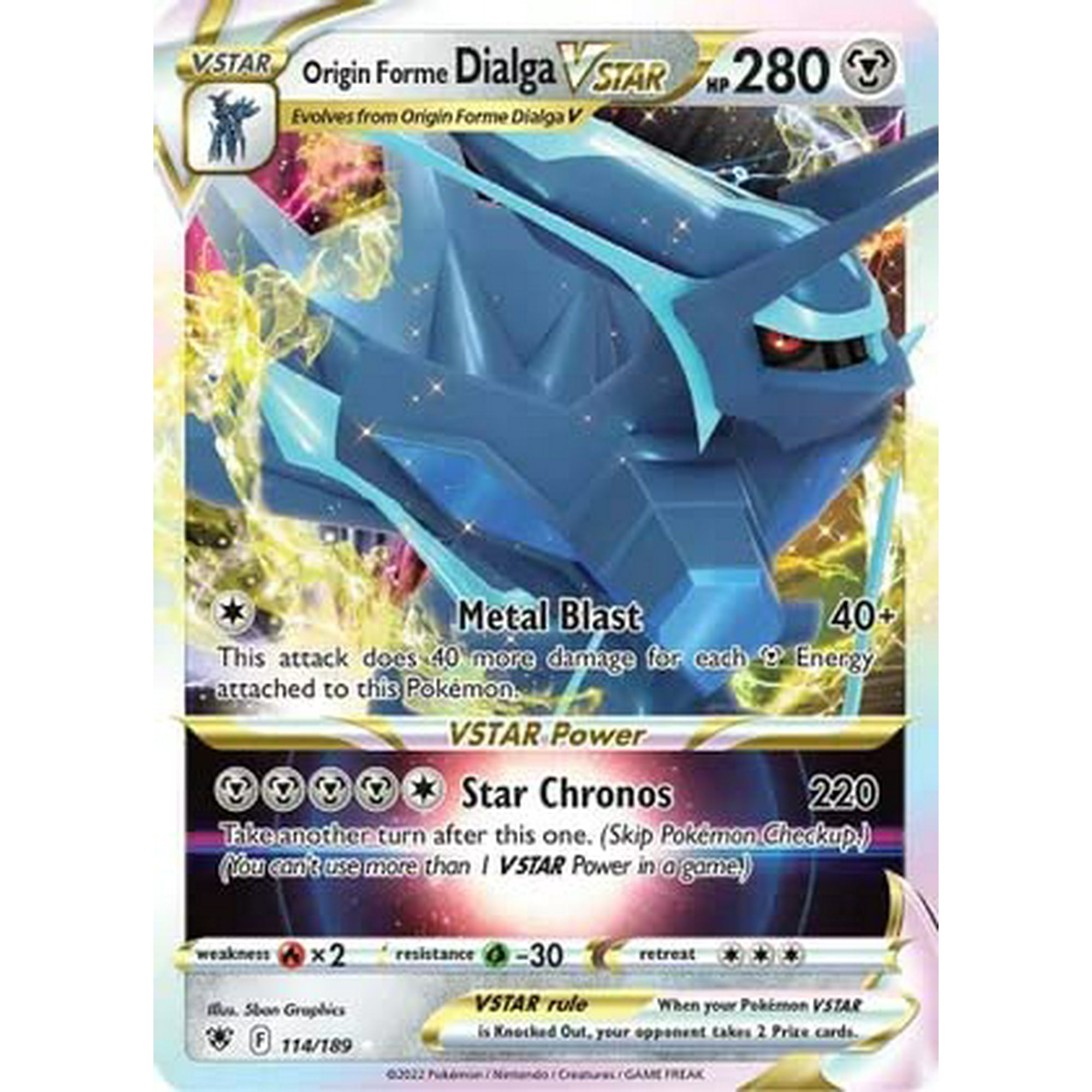 Tarjeta Coleccionable Pokémon Origin Forme Dialga Vstar 114/189