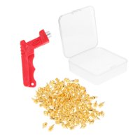 Magideal - Reemplazo De Clavos De De Material Acero Inoxidable Con Llave De Clavos 120 Piezas Clavos De Repuesto De 1/4 Pulgadas Para De Carreras Oro