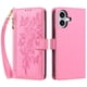 thumbnail image 2 of Funda Billetera Floral en Relieve iphone17 con Tarjetero y Cremallera Rosa, 2 of 6