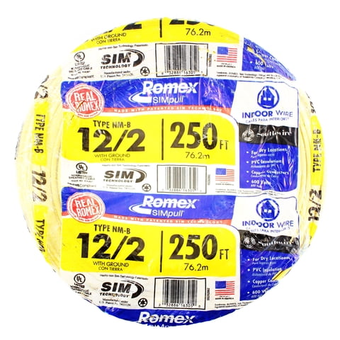 Cable Southwire 28828255 76 M 12-2 Nm-B 12 Awg Amarillo