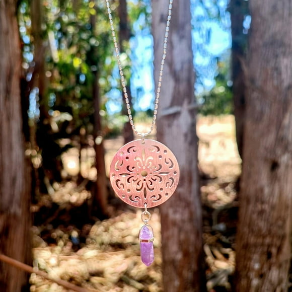 Collar Mandala amatista 45 cm