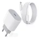 thumbnail image 1 of Cargador más cable Para Iphone 20 W Pack cable Lightining a Tipo C + Caja Carga Tipo C, 1 of 3