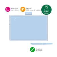 Parblo - Tableta Gráfica Digitalizadora Ninos N4 Light Blue