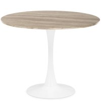 Pandalino - Mesa Redonda Tulip 120Cm | Cubierta Efecto Madera