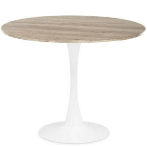 Pandalino - Mesa Redonda Tulip 120Cm | Cubierta Efecto Madera