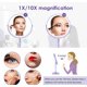 thumbnail image 4 of DEIOVWXS Espejo de Maquillaje, Espejo de Tocador Recargable con 3 Luces, 1X/10X, 4 of 8