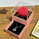 thumbnail image 4 of Eternal Love - Real Red Rose Necklace with Heart for Mom, Grandma, Wife, Girlfriend, Birthday, Anniversary, Romantic Gifts from Boyfriend, 4 of 5