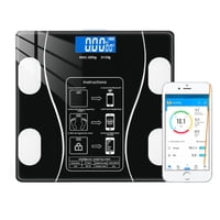 Genérico - Pesa Balanza Electrónica Con Bluetooth 27 Cm Negro