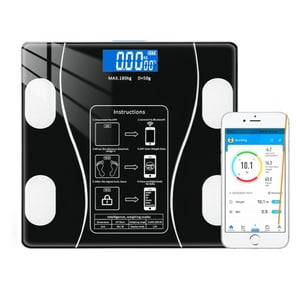 Genérico - Pesa Balanza Electrónica Con Bluetooth 27 Cm Negro