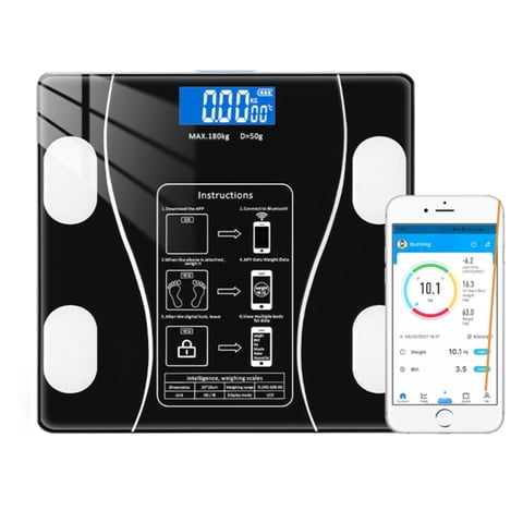 Genérico - Pesa Balanza Electrónica Con Bluetooth 27 Cm Negro