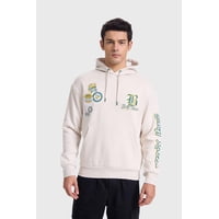 Fashionspark - Polerón Hombre Hoodie Print Beige