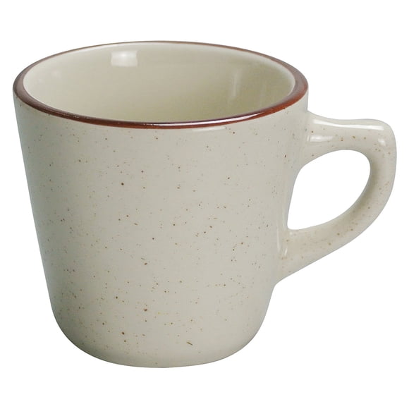 Taza Yanco BR-1, marrón moteada, alta, 200 ml, capacidad, 36 unidades