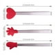 thumbnail image 4 of 3pcs/set Innovative Small Palm Non-Slip Silicone Tongs Stainless Steel Ice Tongs Mini Food Grade Silicone Food Bread Tongs Kitchen Tools, 4 of 5