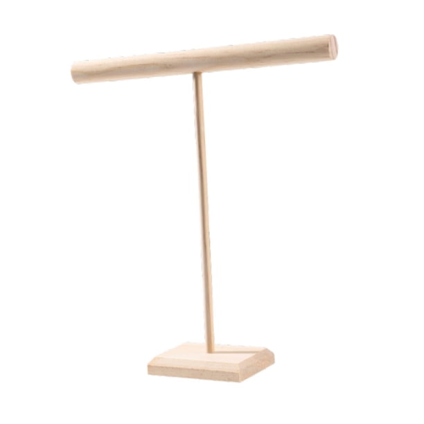 Soporte para presentación de joyería en forma de T, soporte para collar, escaparate de madera portátil, soporte para presentación de joyería de escrit 245 cm x 275 cm