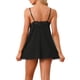 thumbnail image 3 of INSPIRE CHIC Camisón de Encaje sin Mangas para Mujer con Escote en V, Vestido de Dormir Mini con Tirantes Ajustables y Bragas a Juego, Ropa de Descanso Suave, Talla L, Negro, 3 of 5