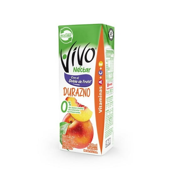 Néctar Durazno Caja, 190 ml