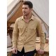 thumbnail image 4 of INSPIRE CHIC Camisa de Trabajo Casual para Hombre con Bolsillos en el Pecho, Manga Larga, Camisa de Carga para Exteriores XL Caqui, 4 of 6